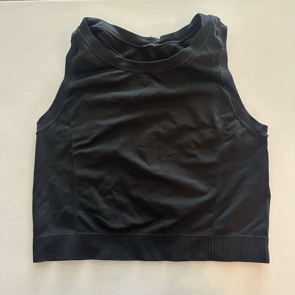 Old Navy Active Go- Dry Black Unpadded Razor Back, Sports Bra- L